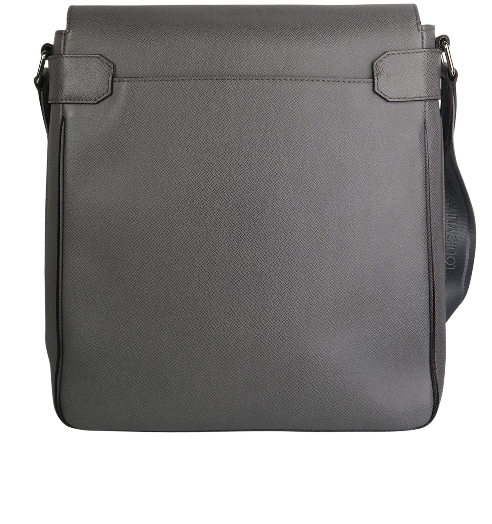 Roman Messenger, &pound;550, Handbags, Grey, Leather, Back view